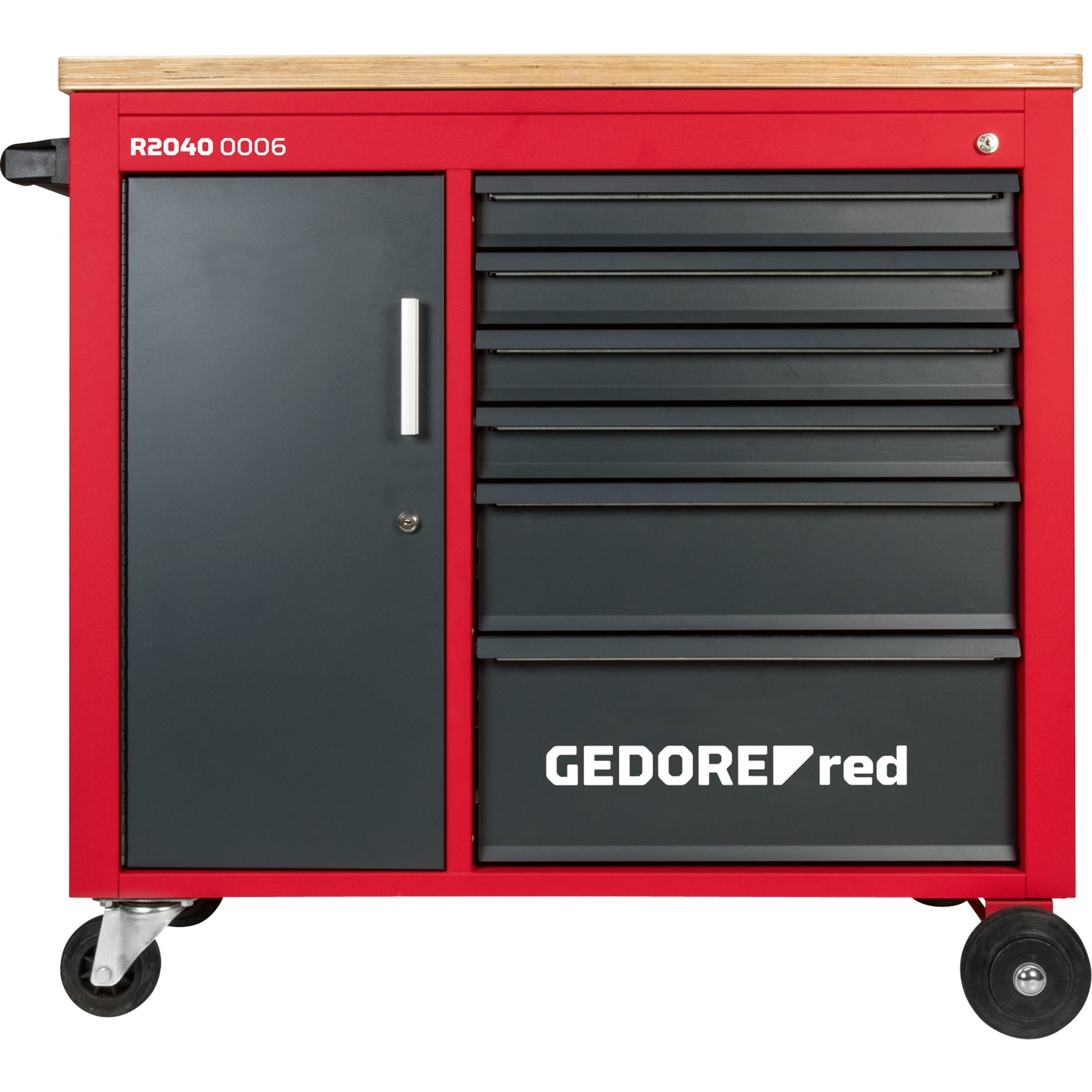 Red Werkzeugwagen MECHANIC PLUS, mit 6 Schubladen von Gedore