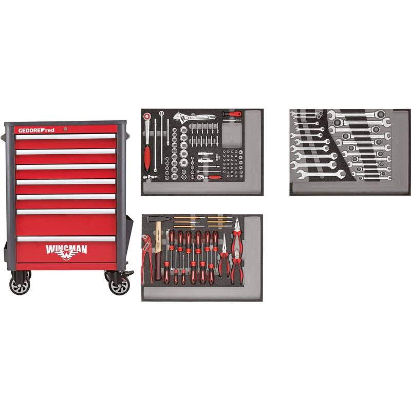 Red Werkzeugwagen WINGMAN von Gedore