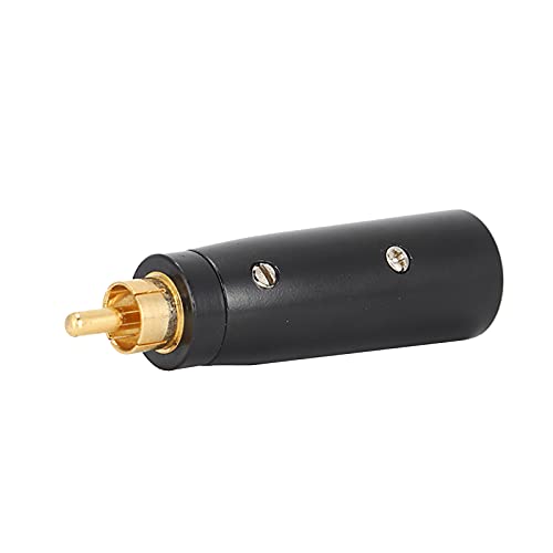 Cinch-zu-XLR-Adapter, festvergoldeter Rca-zu-XLR-Adapter, Schraubmontage, verstärkte Schale aus Zinklegierung für Mischpultkabel für verschiedene Gitarren-Audiokabel von Gedourain