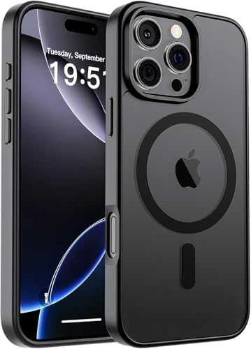 GeeKe Schutzhülle für iPhone 16 Pro, 16 cm (6,3 Zoll), passend für MagSafe-Magnete, verbesserter [vollständiger Kameraschutz], [4,7 m Falltest in Militärqualität], stoßfest, dünn, durchscheinend von GeeKe