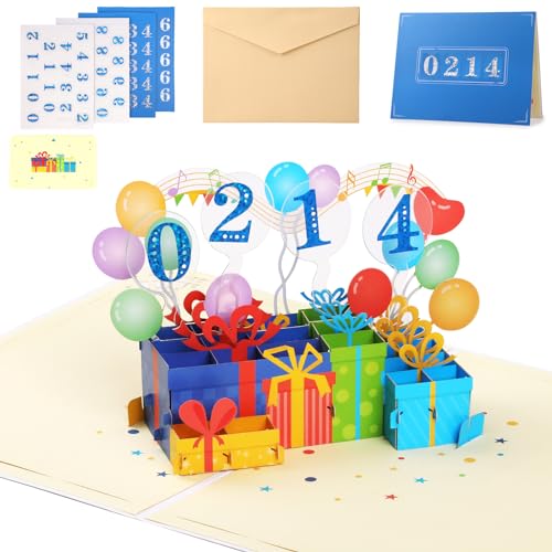 GeeRic 3D Pop Up Grußkarten Geburtstag, Geburtstagskarte Kerze Geburtstagskarten Happy Birthday Geschenke für Frau, Beste Freundin, Kinder, Ehefrau, Schwester von GeeRic