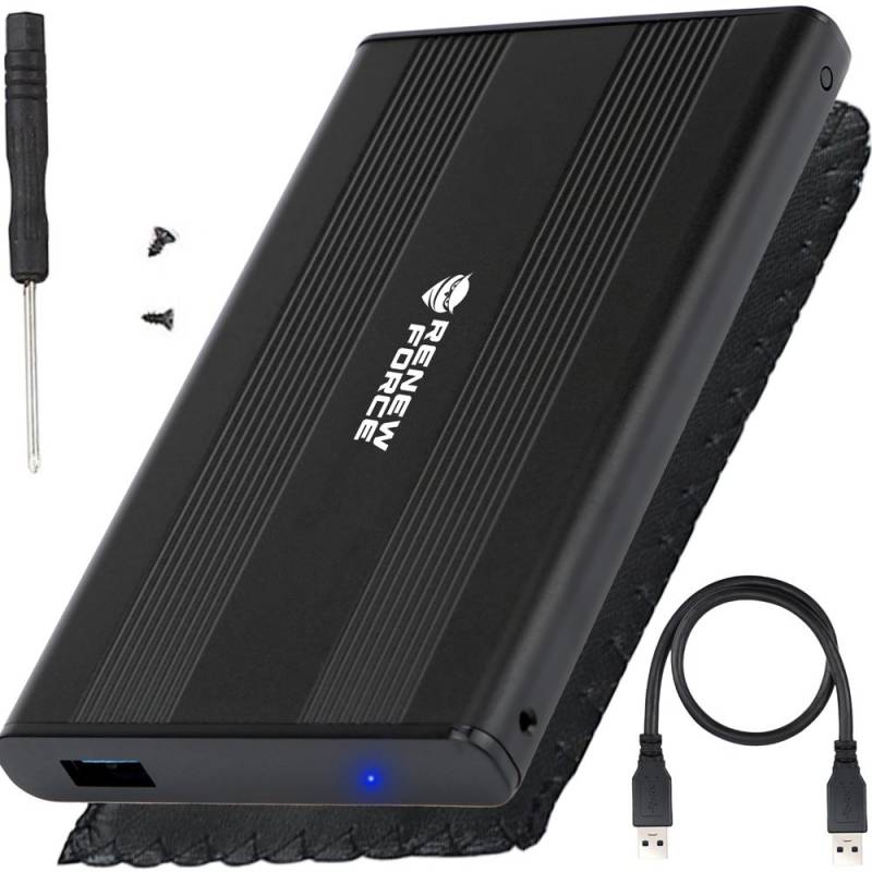 Externes Festplatten-HDD/SSD-Gehäuse SATA 2,5"USB 3.0 von Geeek
