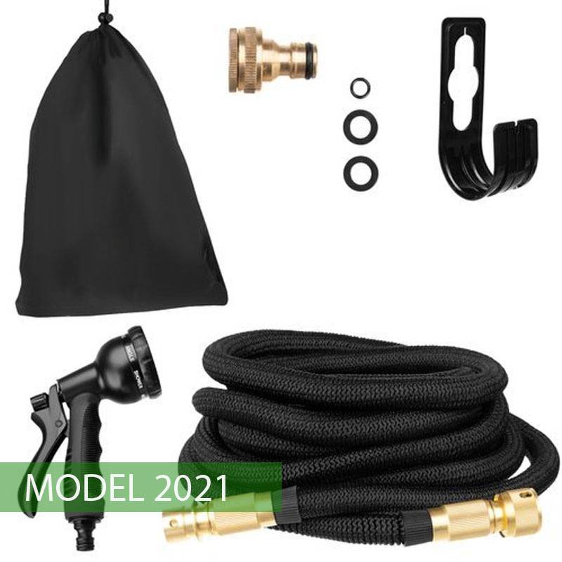 Extrem starker Magic Hose Elastischer Flexibler Gartenschlauch 15m - Schwarz von Geeek