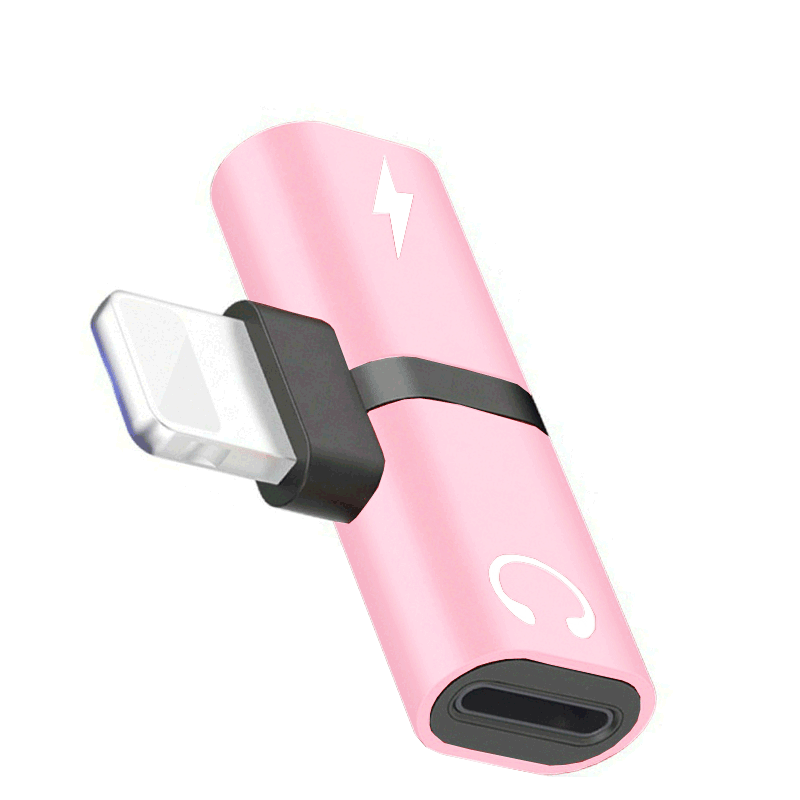 Iphone Adapter 2-in-1 Splitter - Audio - Laden Rosé Gold Iphone Adapter 2-in-1 Splitter - Audio - Laden Rosé Gold von Geeek
