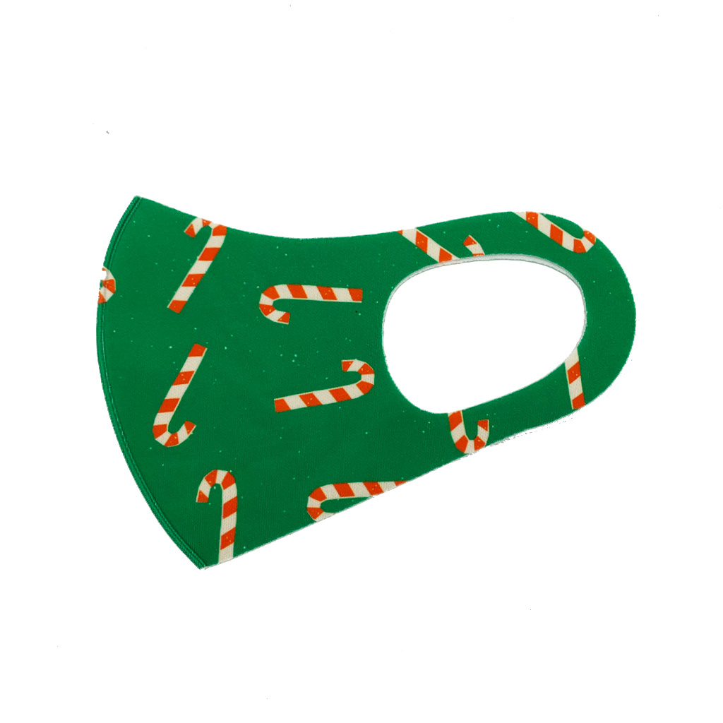 Mundmaske Mode Eis Seide Baumwolle Weihnachten | Mund-Nasen-Maske | Mund Maske Candy - Green von Geeek