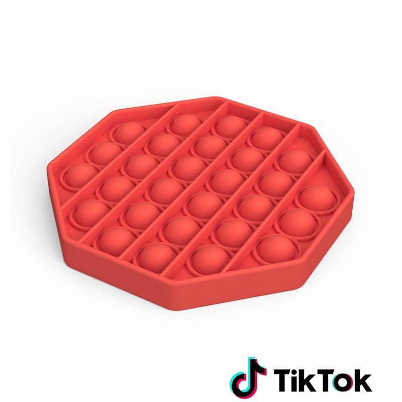 Pop it Fidget Toy - Bekannt aus TikTok - Hexagon - Rot von Geeek