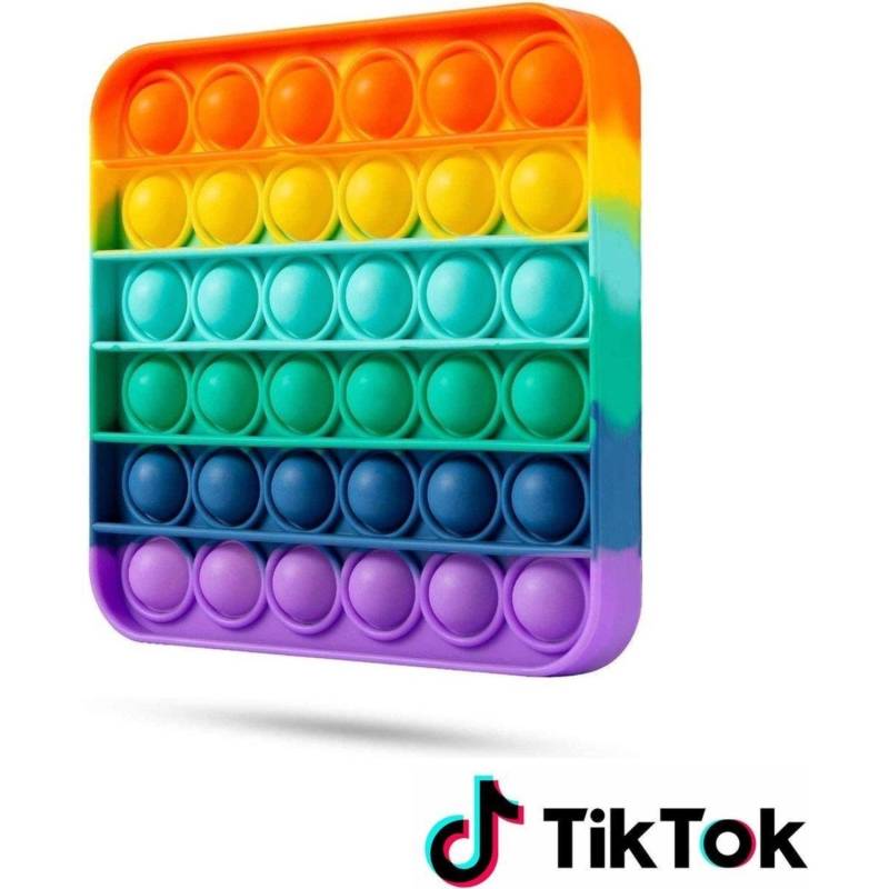 Pop it Fidget Toy Regenbogen - Bekannt aus TikTok - Platz- Rainbow von Geeek
