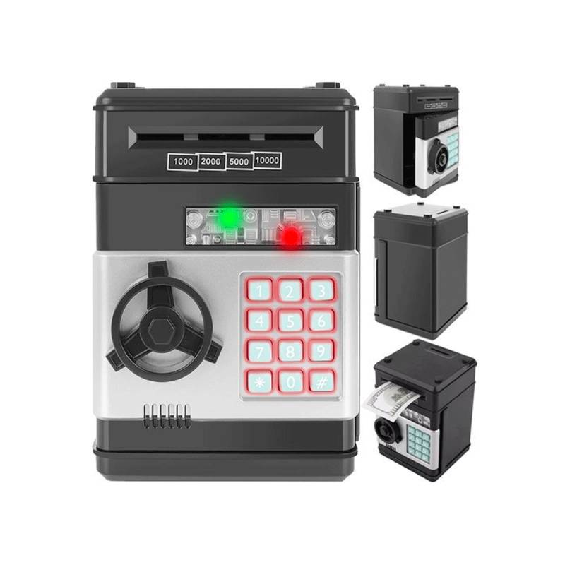 Safe Spardose für Kinder - Nummernbank - Spielzeug - Spielzeugsafe - Mit Ton und Licht - Elektronischer Geldautomat von Geeek