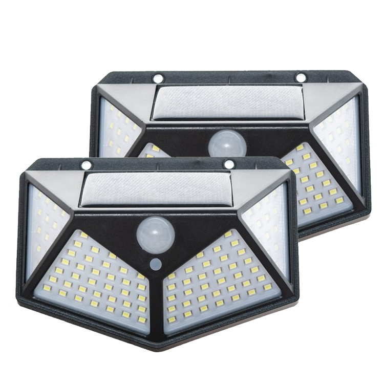 Solar Sensor Light - Außenlampe mit Bewegungssensor - 100 LEDs - Weißes Licht 2 Stück Solar Sensor Light - Außenlampe mit Bewegungssensor - 100 LEDs - Weißes Licht 2 Stück von Geeek