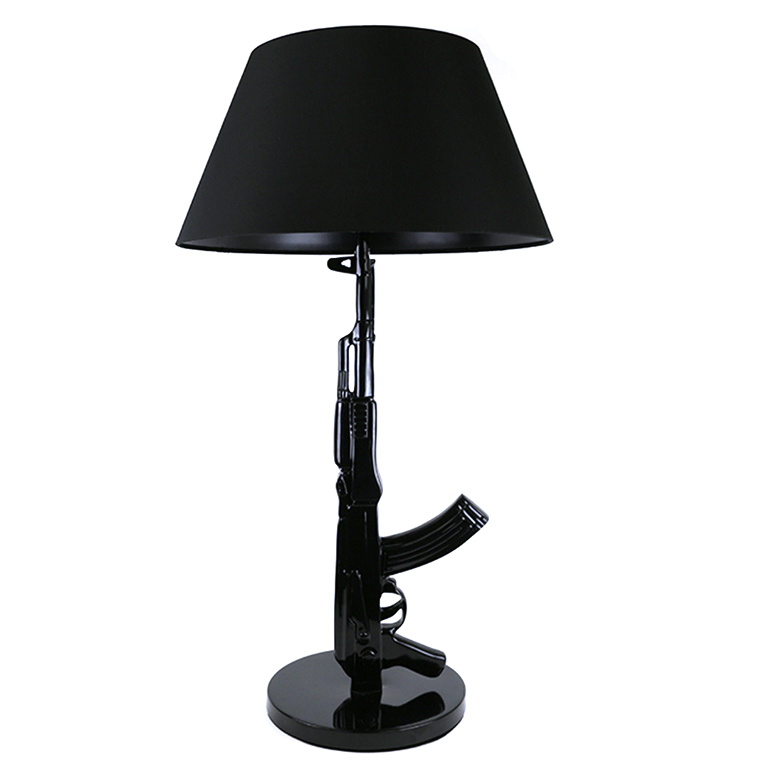 Tischlampe Stehlampe AK-47 Gun Lamp Schwarz von Geeek