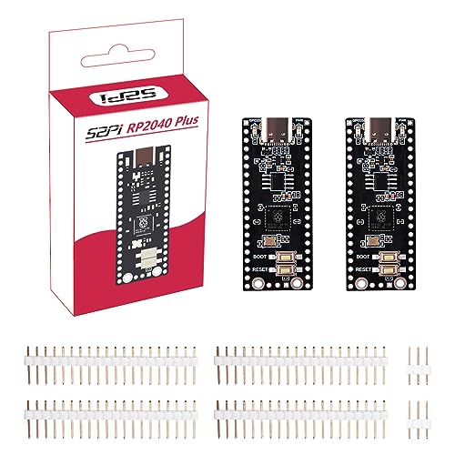 GeeekPi 2PCS RP2040 Plus with Headers, RP2040-Based Microcontroller Board, Dual ARM Cortex-M0+ Processor, Type C Connector, Onboard 4MB/8MB Flash (4MB Flash) von GeeekPi