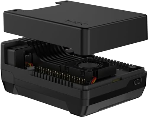 GeeekPi Argon Neo 5 M.2 NVME PCIE Case für Raspberry Pi 5, Raspberry Pi 5 Gehäuse aus Aluminium mit integriertem Lüfter (ohne Raspberry Pi & NVMe SSD) von GeeekPi