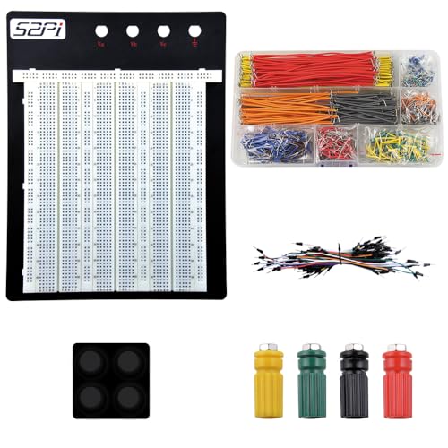 GeeekPi Breadboard Jumper Wires Kit 2390 Points Lötfreies Steckbrett mit Metallplatte & 840Pcs U-förmige Jumper Drähte Kabel Kit & 65Pcs M/M Flexibel Bread Board Steckbrücken für Arduino Raspberry Pi von GeeekPi