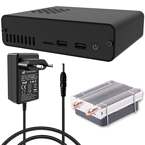 GeeekPi DeskPi Pro V3 Gehäuse 2.5'' SATA HDD/SSD NAS Storage Kit,Raspberry Pi Set-Top Box with Ice Tower Cooler, 24W 12V 2A Netzteil für Raspberry Pi 4 Model B 2GB 4GB 8GB (RPi Board NOT Included) von GeeekPi