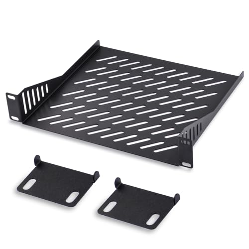GeeekPi DeskPi RackMate Accessories Rack Shelf 10 inch 1U Rack, 1U Server Rack Shelf Vented Rack Mount Cantilever Tray for 10 Inch Network Equipment Rack & Cabinet and DeskPi Rackmate T1/T0 von GeeekPi