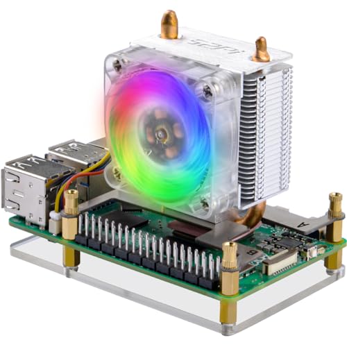 GeeekPi ICE Tower Cooler for Raspberry Pi 5, Raspberry Pi RGB Cooling Fan with Raspberry Pi Heatsink for Raspberry Pi 5 4GB/8GB von GeeekPi