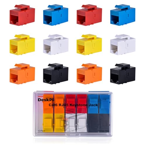 GeeekPi Keystone RJ45 Cat6 Stecker 12 Stück Multicolor Vergoldete Pins ABS Gehäuse GeeekPi Keystone RJ45 Cat6 Stecker 12 Stück Multicolor Vergoldete Pins ABS Gehäuse von GeeekPi