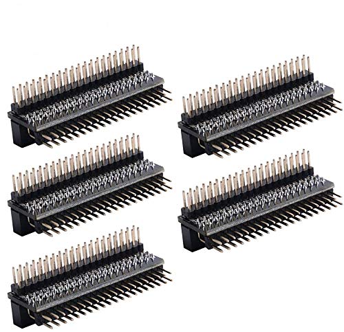 GeeekPi Micro Connectors Raspberry Pi 40-pin GPIO 1 to 2 Expansion Board 2 x 20-pin Strip Dual Male Header Double Row Straight GPIO Connector Pin Header Kompatibel mit Raspberry Pi (5Pack) von GeeekPi