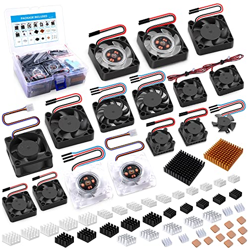 GeeekPi Raspberry Pi 4 Heatsink Fan Kit Radiator & Fan Set Cooling Kit For Raspberry Pi & RockPi & Jetson Nano SBCs,support PWM Speed Control,Strong Compatibility for 3D Printer Heat Dissipation von GeeekPi