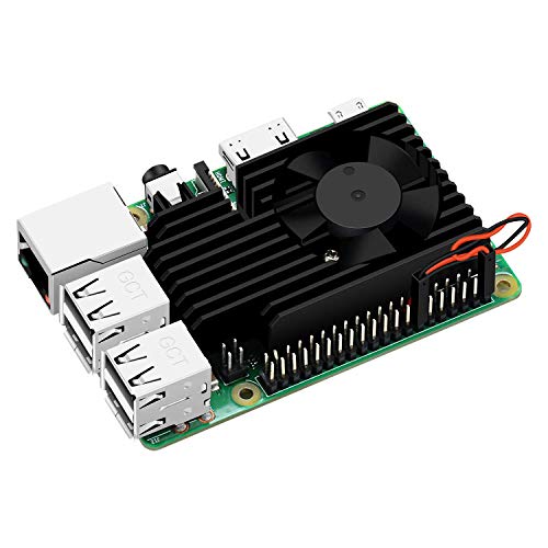 GeeekPi Raspberry Pi 4 Lüfter Kit, Aluminium Kühlkörper mit Lüfter für Raspberry Pi 4B & Raspberry Pi 3B + / 3B von GeeekPi