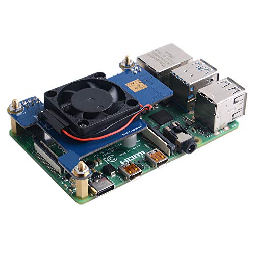 GeeekPi Raspberry Pi 4 PoE HAT Support IEEE 802.3af or 802.3at PoE Standard, mit Raspberry Pi Lüfter 30x30x7mm für Raspberry Pi 4 Modell B / 3B+ von GeeekPi