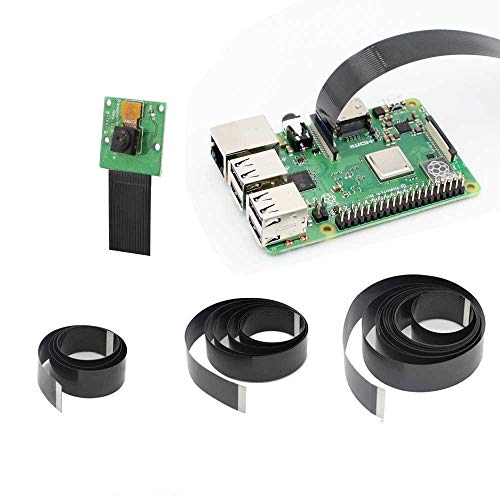 GeeekPi Raspberry Pi Kamera kabel 15Pin Flachband kabel,1,0 mm Abstand,Flex kabel 50cm / 100cm / 200cm Raspberry Pi 4B,3B+,3B,2B (Nicht Pi Null) (3er Pack) von GeeekPi