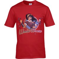 DC Comics Men's Bombshell Wonder Woman Logo T-Shirt - Red - S von Geek Clothing