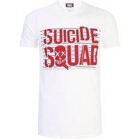 Suicide Squad Herren Line Up Logo T-Shirt - Weiß - L von Geek Clothing