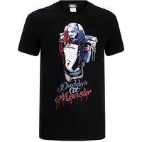 Suicide Squad Men's Harley Quinn Daddy's Lil Monster T-Shirt - Schwarz - L von Geek Clothing