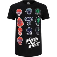 Suicide Squad Men's Villan Skull T-Shirt - Schwarz - M von Geek Clothing