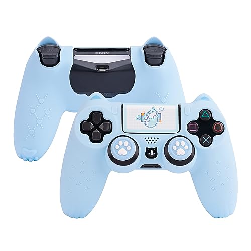 GeekShare Cat Paw PS4 Controller Skin, Anti-Rutsch Silikon Controller Cover Skin Protector Kompatibel mit Playstation 4 Slim/Pro Controller - Blau von GeekShare