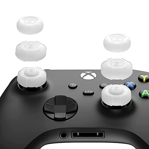 GeekShare Daumengriffkappen für Xbox One Controller, Silikon-Joystick-Abdeckung, einfarbig, Thumbsticks-Abdeckung, kompatibel mit Xbox Serie X, 3 Paar/6 Stück (weiß) von GeekShare