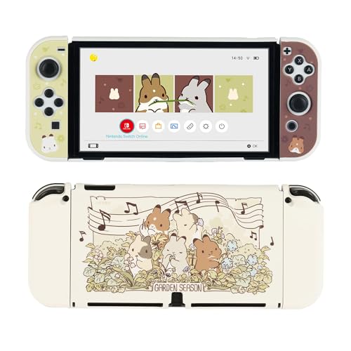 GeekShare Cute Protective Case Cover Kompatibel mit Nintendo Switch/OLED - Stoßdämpfung und Anti-Scratch Skin Case für OLED/Switch - Garden Season (Für OLED-Modell) GeekShare Cute Protective Case Cover Kompatibel mit Nintendo Switch/OLED - Stoßdämpfung und Anti-Scratch Skin Case für OLED/Switch - Garden Season (Für OLED-Modell) von GeekShare