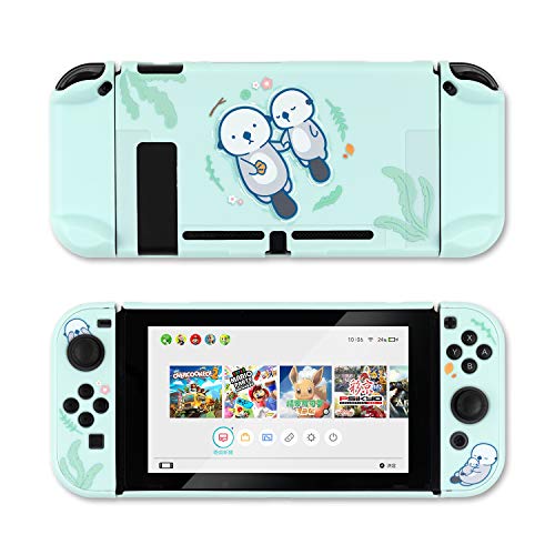 GeekShare Schutzhülle Slim Cover Case Kompatibel mit Nintendo Switch und Joy Con - Stoßdämpfung und Anti-Kratzer (Sea Otter) von GeekShare