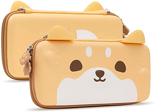 Geekshare Cute Dog Ear Tragetasche Kompatibel mit Nintendo Switch/Switch OLED - Tragbare Hardshell Slim Reisetasche passend für Switch-Konsole und Zubehör - Ein abnehmbarer Handschlaufe von GeekShare