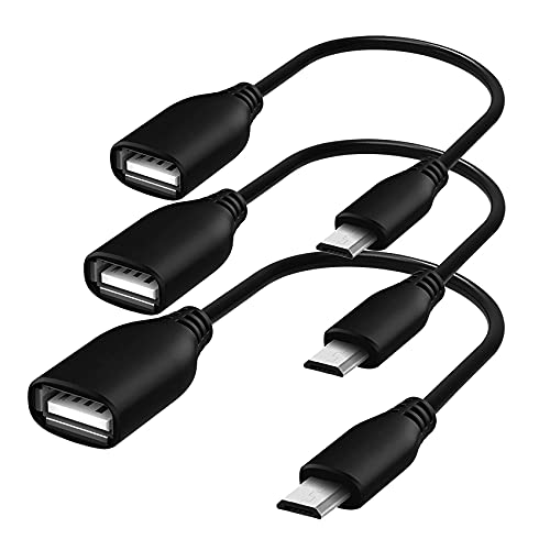 GeekerChip Micro OTG Kabel [3 Stück],USB-OTG Adapter für Smartphones,USB 2.0 auf Micro USB OTG Adapter,für Smartphones, Handy und Tablet von GeekerChip