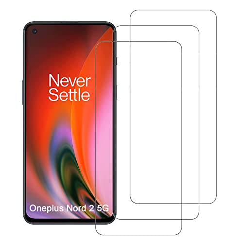 GeekerChip Pack of 3 Tempered Glass Screen Protectors for Oneplus Nord 2 5G,HD Screen Protector,0.26 mm Ultra Clear,9H Hardness,Anti-Bubble,Anti-Scratch von GeekerChip