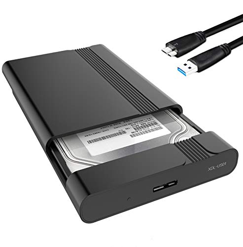GeekerChip USB 3.0 Externes Gehäuse für Externe Festplatte 2.5'' HDD/SSD SATA I/II/III,(7mm bis 9,5mm),Bis zu 5Gbps,Kostenlose UASP-Unterstützung von GeekerChip