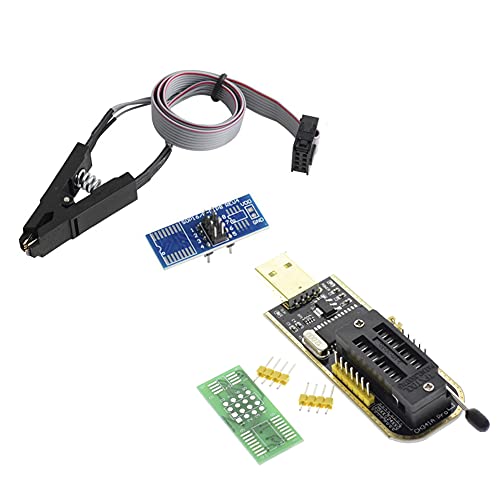 Geekstory CH341A 24 25 Series EEPROM Flash BIOS USB Programmer Modul + SOIC8 SOP8 Testclip für EEPROM 93CXX/25CXX /24CXX von Geekstory