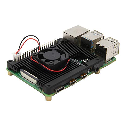 Geekworm Raspberry Pi 4 Embedded Heatsink with Fan, Raspberry Pi 4B Armor Aluminum Cooler with 5V Fan, Compatible with Raspberry Pi 4 Model B & Pi 4 Expansion Board von Geekworm