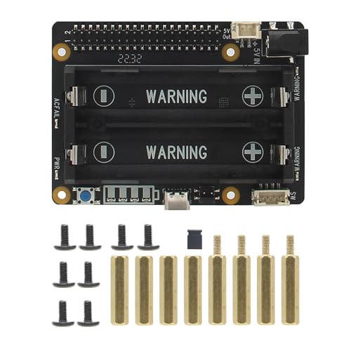 Geekworm Raspberry Pi UPS, X728 V2.3 (Max 5.1V 6A) 18650 UPS with Power Loss Detection & Auto On & Safe Shutdown & Buzzer for Raspberry Pi 5/Raspberry Pi 4/3B+/3B/2B von Geekworm