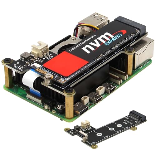 Geekworm X1001 PCIe to M.2 NVMe Key-M SSD Shield for Raspberry Pi 5 von Geekworm