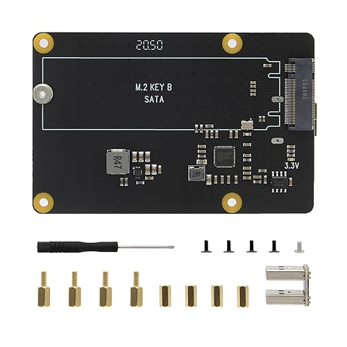 Geekworm for Raspberry Pi 4, X862 V2.0 M.2 NGFF SATA SSD Storage Expansion Board with USB 3.1 Connector Support Key-B 2280 SSD von Geekworm