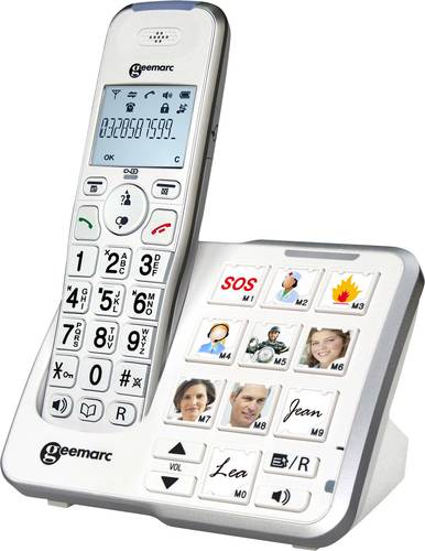 Geemarc AMPLIDECT 295 PHOTO Schnurloses Seniorentelefon Anrufbeantworter, Foto-Tasten Beleuchtetes D von Geemarc