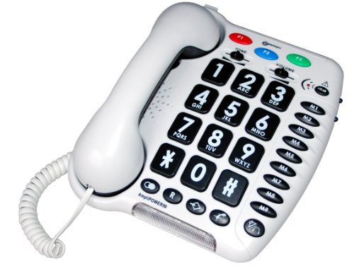 Geemarc AMPLIPOWER50 schnurgebundenes Großtastentelefon weiß von Geemarc