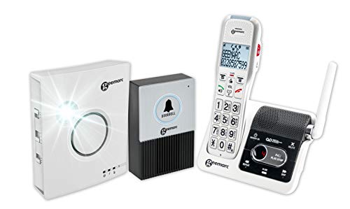 Geemarc Amplidect 595 U.L.E DOR - Seniorentelefon mit verstärkter Empfangslautstärke, Anrufbeantworter, SOS-Funktion und integrierter Gegensprechanlage - Mittlerer bis schwerer Hörverlust - Version DE von Geemarc