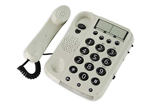 Geemarc Dallas 10 - Verstärktes Festnetztelefon mit Schnellwahltasten und Lautstärkeregelung für Senioren - Hörgerätekompatibel - Geringer Hörverlust - Version DE von Geemarc
