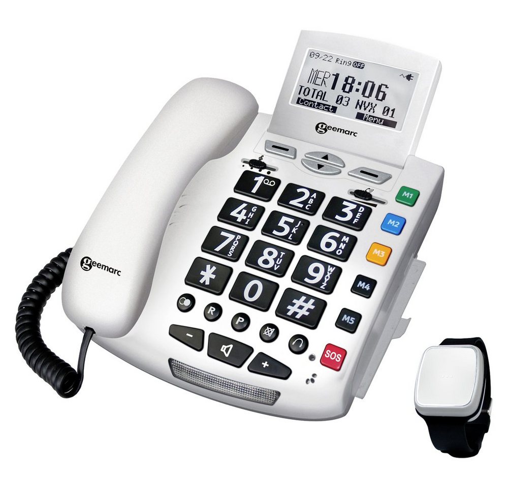 Geemarc Geemarc Pack SERENTIES Schnurgebundenes Seniorentelefon Fallband-Sens Seniorentelefon Geemarc Geemarc Pack SERENTIES Schnurgebundenes Seniorentelefon Fallband-Sens Seniorentelefon von Geemarc