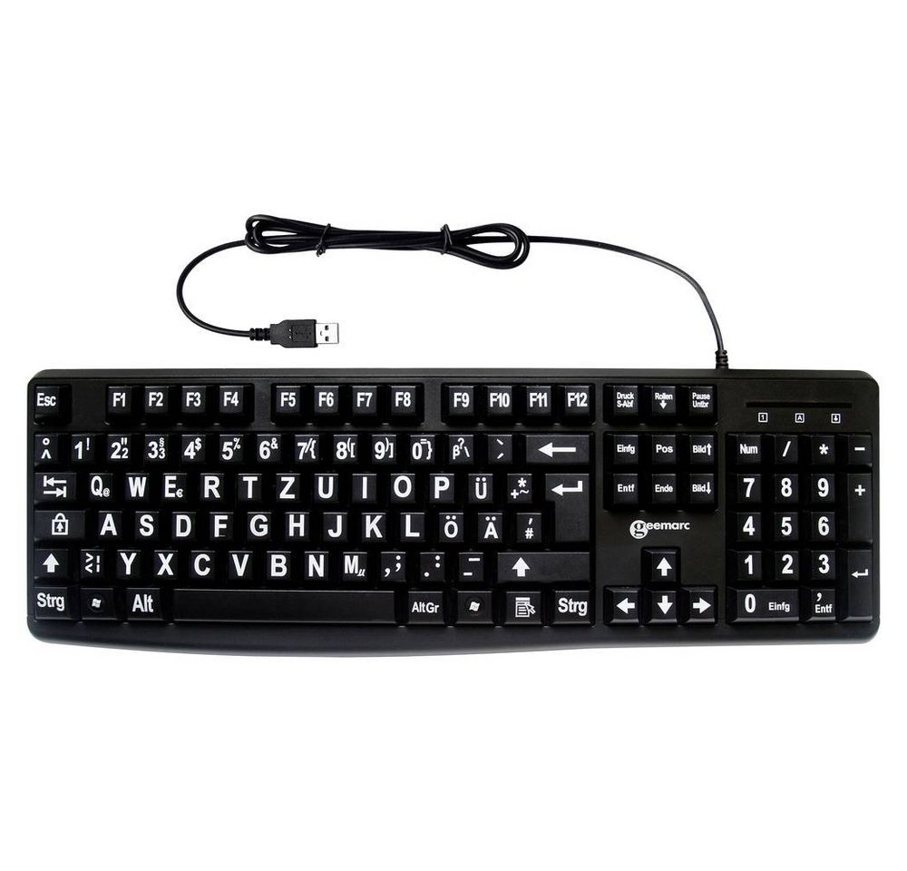 Geemarc Multimedia Tastatur mit XL-Tasten für Tastatur (Extragroße Tasten) von Geemarc