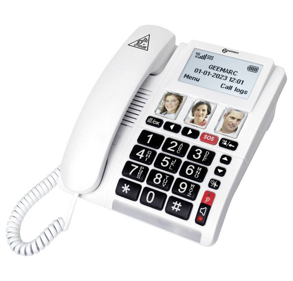 Geemarc Notruftelefon 4G mit Notruf-Armband, Steckplatz Seniorentelefon Geemarc Notruftelefon 4G mit Notruf-Armband, Steckplatz Seniorentelefon von Geemarc